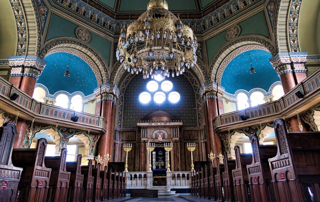 Interieur van de synagoge van Sofia