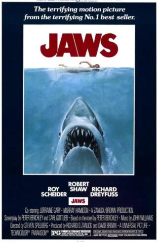 De film Jaws uit 1975, een voorbeeld van een bockbuster