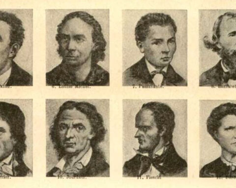 Kenmerken van criminelen volgens Lombroso, ca. 1880