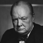 Detail van de foto die Karsh van Winston Churchill maakte