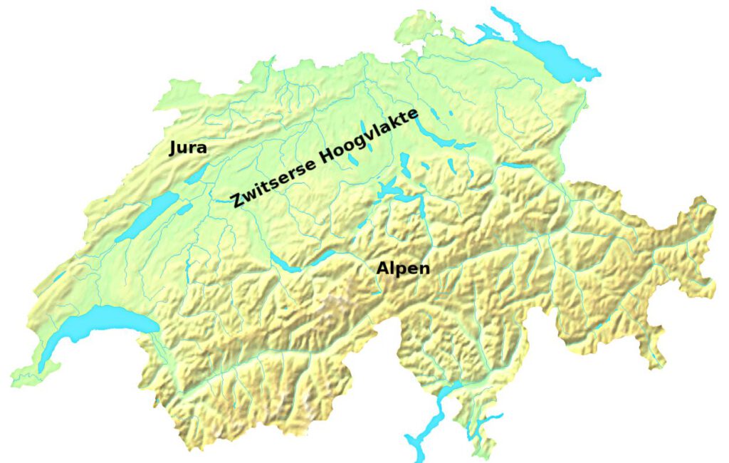Zwitserland topografisch 