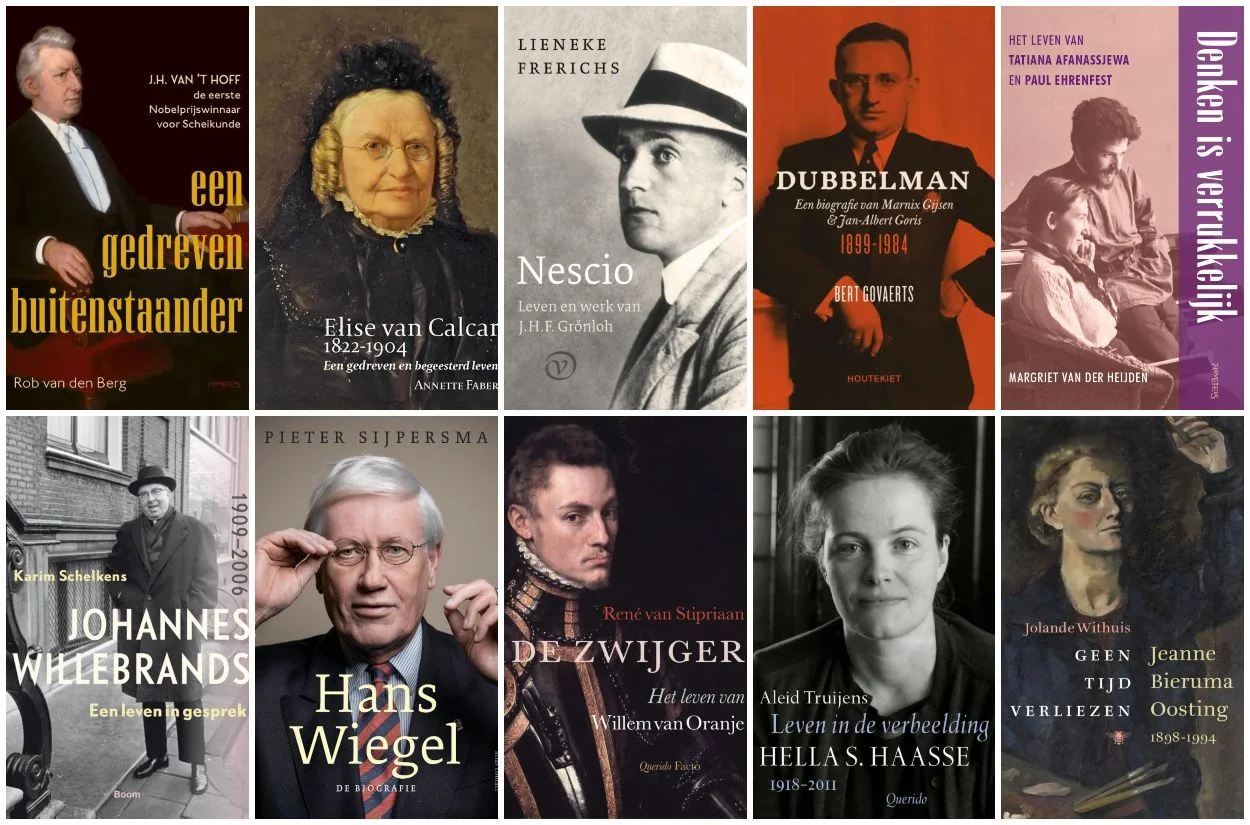 Titels op de longlist van de Biografieprijs 2022