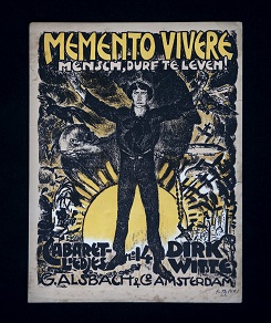 Dirk Witte, Memento Vivere. Mensch, durf te leven! Muziekblad met gelithografeerd omslag door Leo Gestel. Amsterdam, ca. 1920