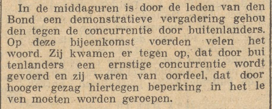 Bericht in het Rotterdamsch nieuwsblad van 16 januari 1935 