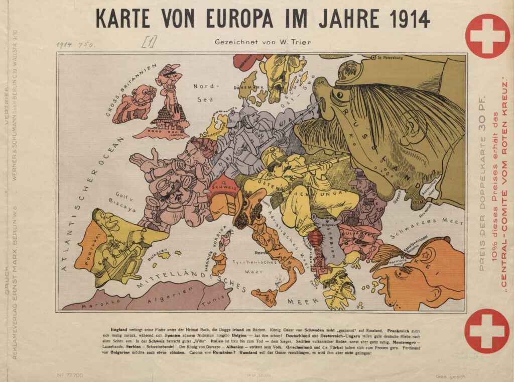Karte von Europa im jahre 1914 - Duitsland