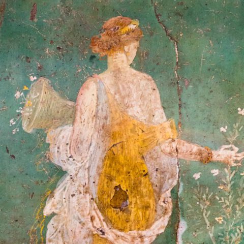 Flora op een Romeins fresco uit de eerste eeuw na Christus