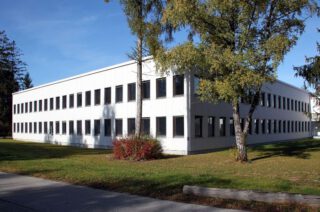 Een kantoor van wapenfabrikant Messerschmitt-Bölkow-Blohm