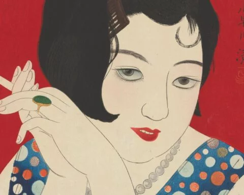 Kobayakawa Kiyoshi, Tipsy, 1930. Schenking Stichting Für Elise. Collectie Nihon no hanga, verzameld door Elise Wessels, 2022