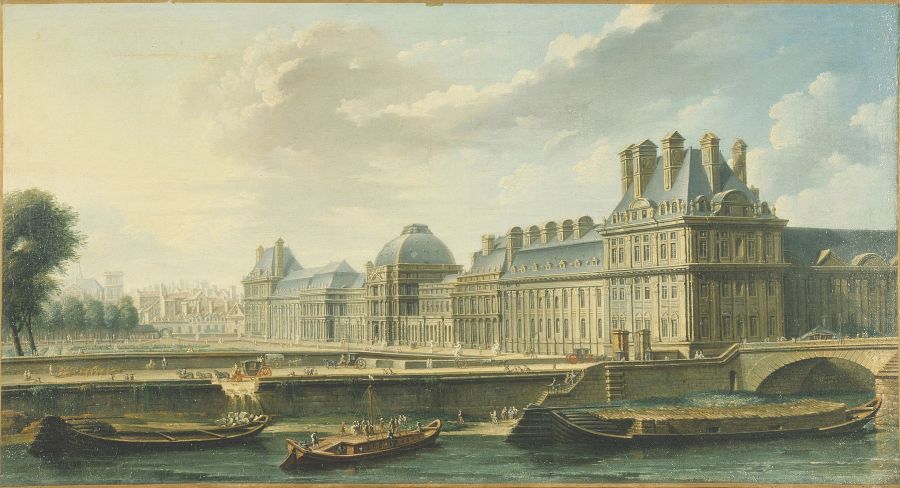 Palais des Tuileries - Geschilderd door Nicolas-Jean-Baptiste Raguenet, 1757