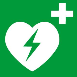 Symbool voor de Automatische Externe Defibrillators (AED)