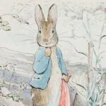 The Tale of Benjamin Bunny, Peter met zakdoek- Beatrix Potter, 1904 - © National Trust images / via Victoria and Albert Museum, London