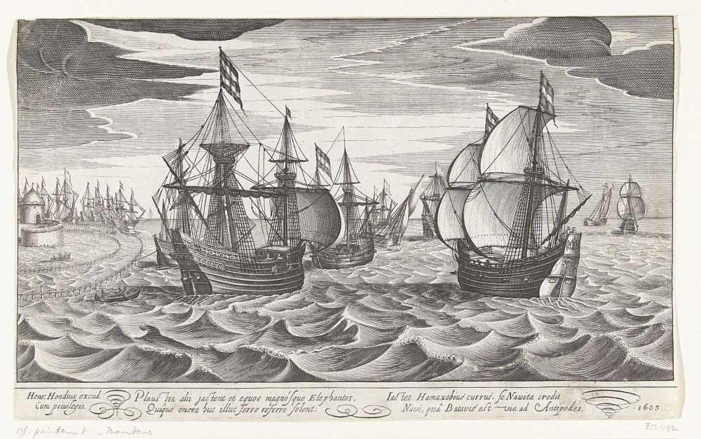 Vloot van negen schepen vertrekkend van Amsterdam naar Oost-Indië, 1603