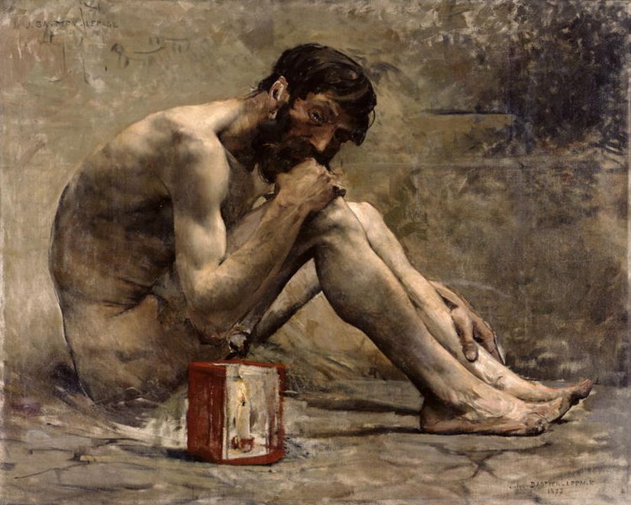 Diogenes. Schilderij van Jules Bastien-Lepage, 1873