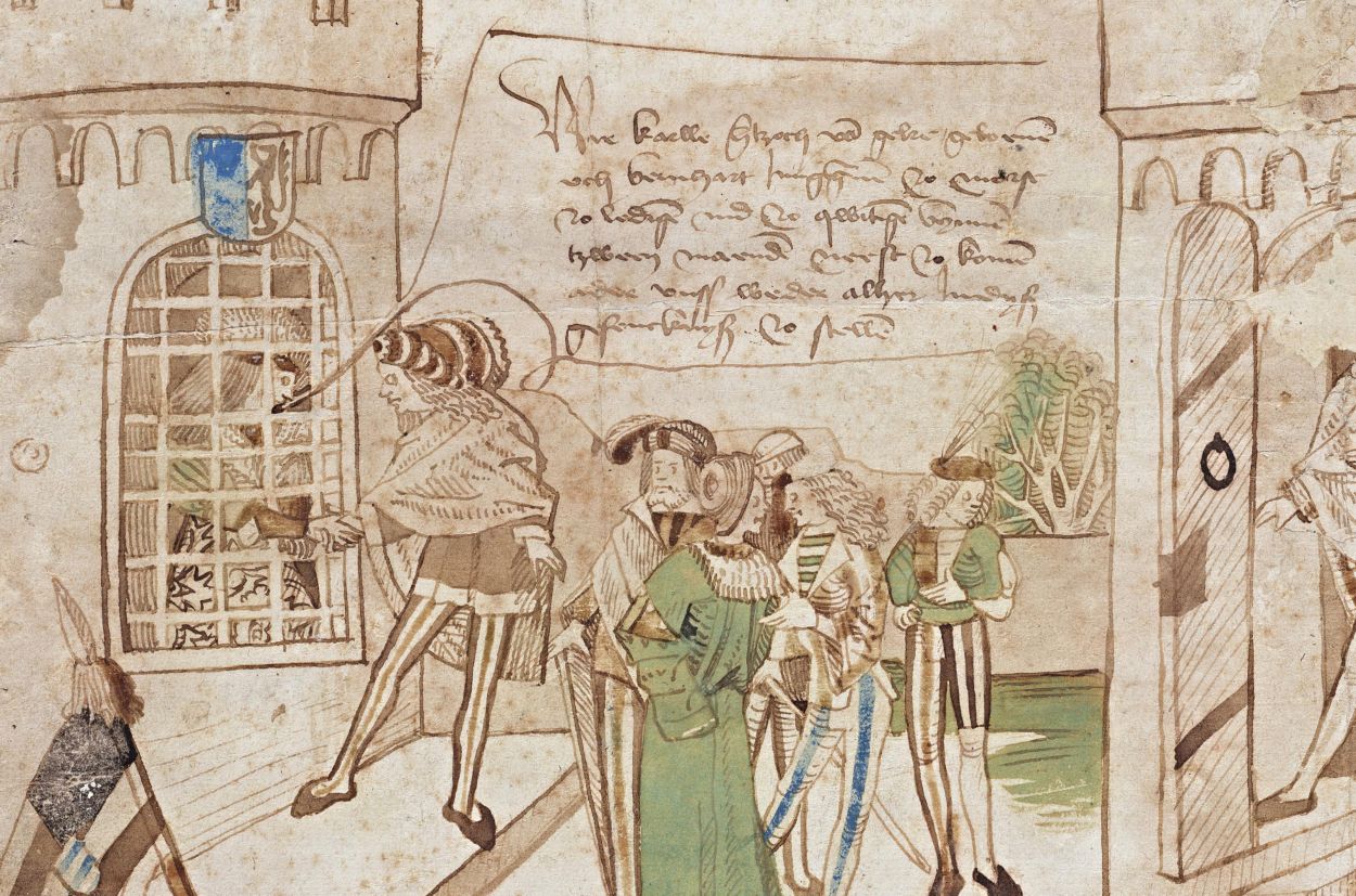 Detail van de Maan-en Klaagbrief uit 1493