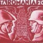 Deel van een Roemeense postzegel uit 1941 ter gelegenheid van de deelname van de twee landen aan Operatie Barbarossa