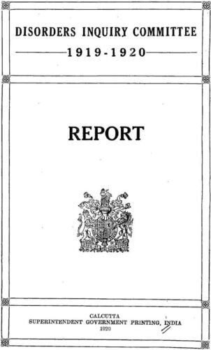 Rapport van de Hunter-commissie, 1920