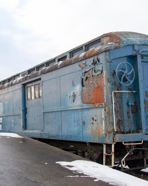 Bagagewagen die ten onrechte is geïdentificeerd als de persoonlijke wagon van Franklin D. Roosevelt. Deze kreeg een plek bij spoor 61 voordat hij werd verplaatst naar het Danbury Railway Museum.