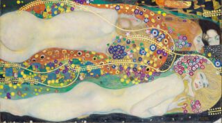 Gustav Klimt Waterslangen II, 1904, bewerkt 1906-1907 Olieverf op doek, 80 × 145 cm. Privécollectie, courtesy HomeArt.