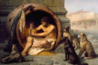 Diogenes in zijn aardewerken pot – Schilderij van Jean-Léon Gérôme, 1860.