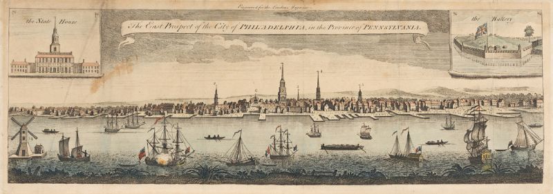 Skyline van Philadelphia in 1761
