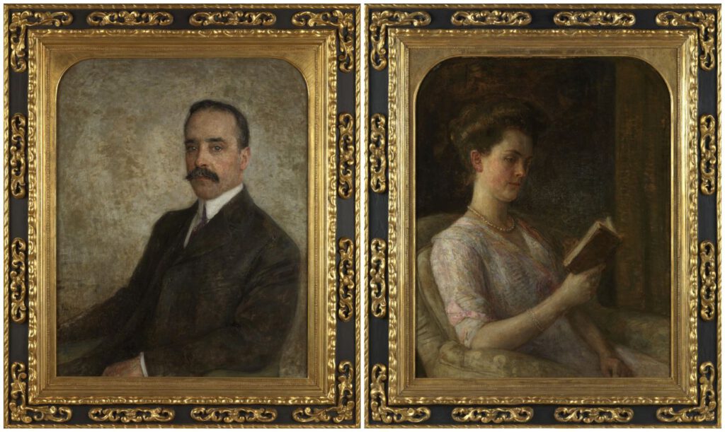De portretten van het echtpaar Schniewind-Greeff - Jan Veth 1910