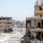 Verwoestingen in de Syrische stad Raqqa