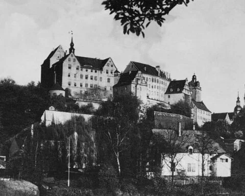 Schloss Colditz in april 1945