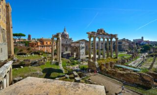 Zicht op het Forum Romanum