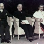 Clement Attlee, Truman en Stalin tijdens de Conferentie van Potsdam