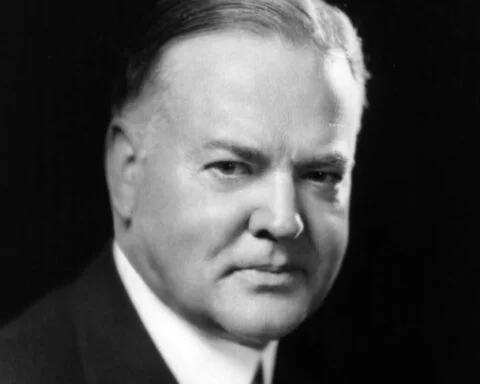 De Amerikaanse president Herbert Hoover