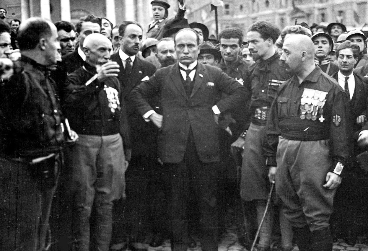 Mussolini tijdens de Mars op Rome, 1923