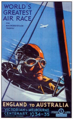 Poster voor de MacRobertson Air Race, 1934