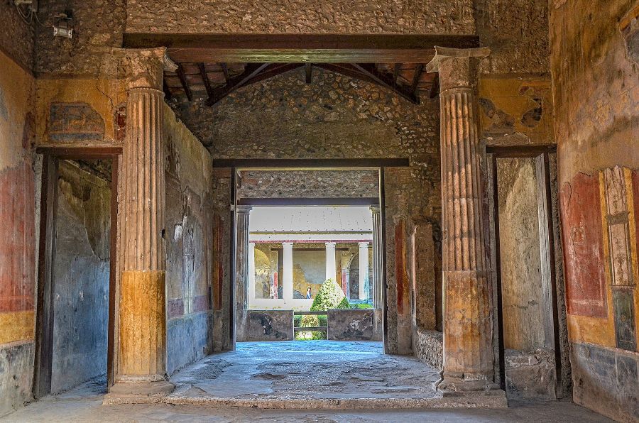 Tablinum in het Huis van Menander in Pompeii
