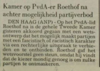 Bericht in de 
Leeuwarder courant van 22 oktober 1986