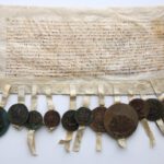 Kabeljauwse verbondsbrief tussen de Kabeljauwse steden, Delft, 26 september 1351 (Delft. Archief 1, inv.nr 2693, charter 10259)