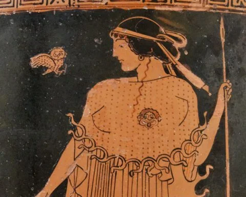De godin Athena met uil