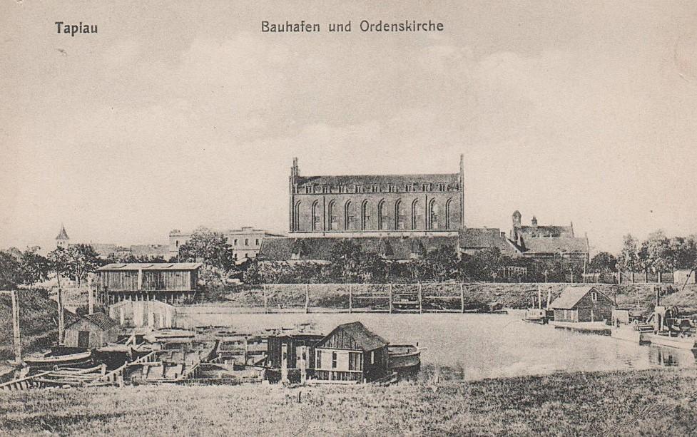 Afbeelding uit de jaren 1900 van het Oost-Pruisische Tapiau. 