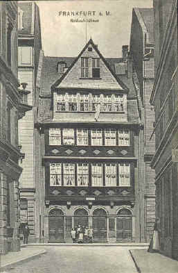 Familiehuis van de Rothschilds in de Judengasse in Frankfurt