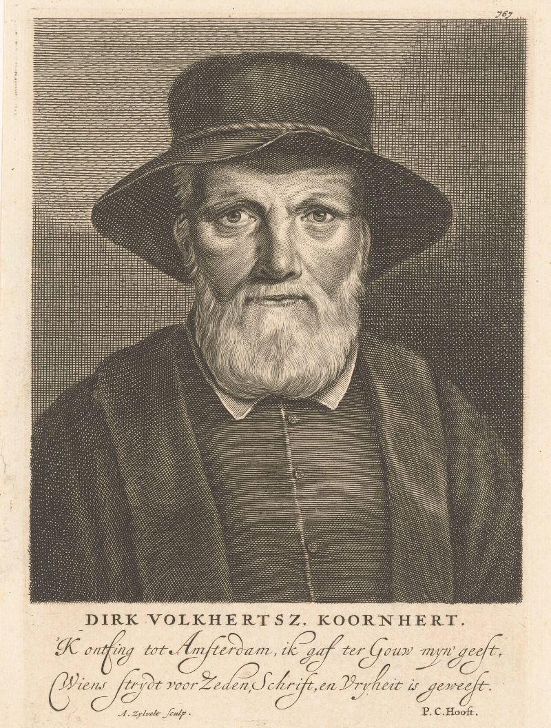 Portret van Dirck Volckertsz. Coornhert, ca. 1671