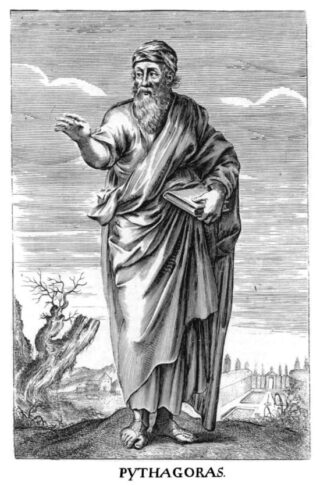Fictieve zeventiende-eeuwse afbeelding van Pythagoras