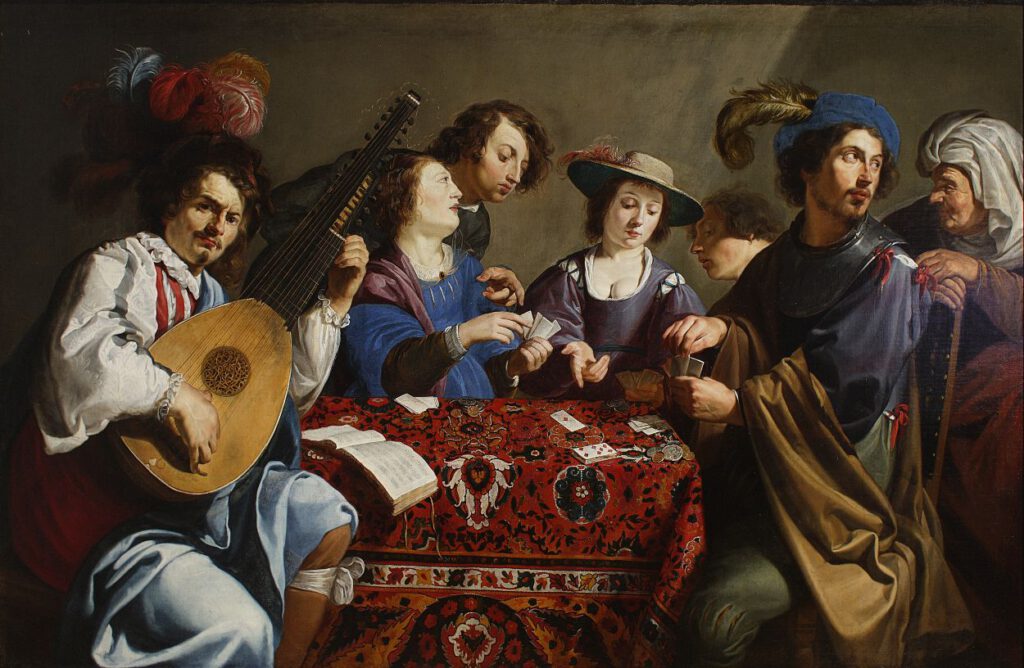 Theodoor Rombouts - Het kaartspelend gezelschap, ca. 1634 (Muzeum Narodowe, Warschau)