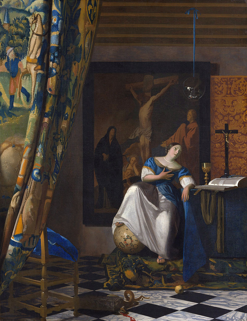 Johannes Vermeer, Allegorie van het katholieke geloof, ca. 1670-1674. New York The Metropolitan Museum of Art