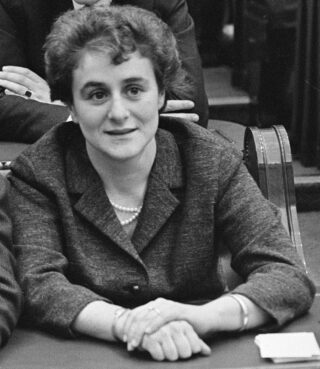 Anneke Goudsmit in 1967. Tweede Kamerlid voor D66.