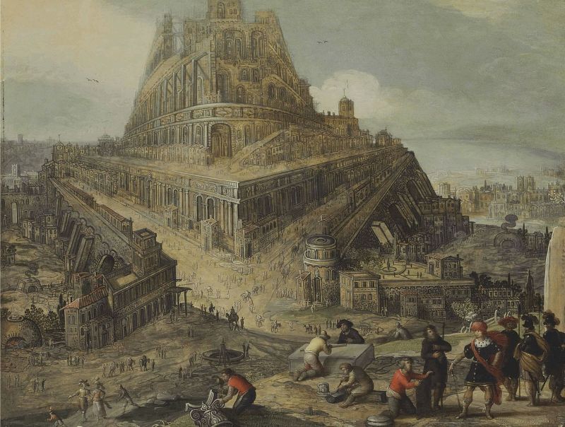 Bouw van de Toren van Babel - Louis de Caullery, ca.1580-1621