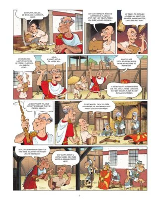 Pagina uit de nieuwe Romeinen-strip.