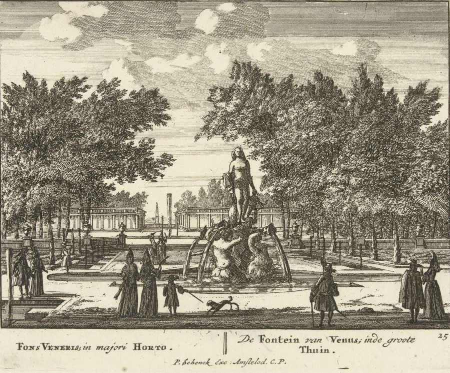 De Venusfontein in de grote tuin van Paleis Het Loo, Jan van Call (I), 1695-1705