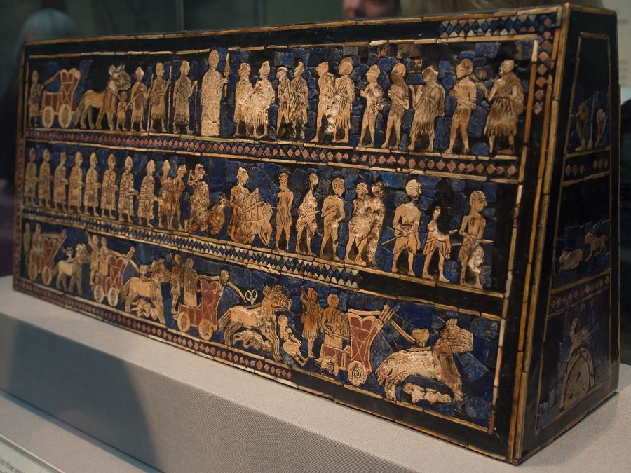Standaard van Ur zoals te zien in het British Museum