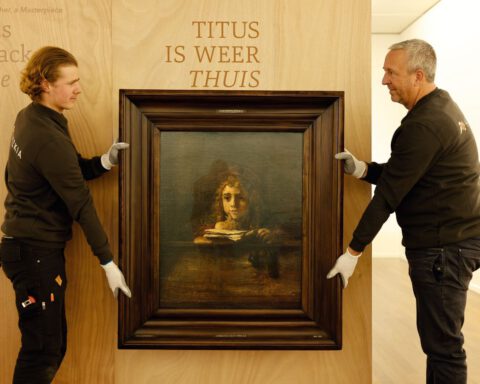 Aankomst van 'Titus' in Amsterdam