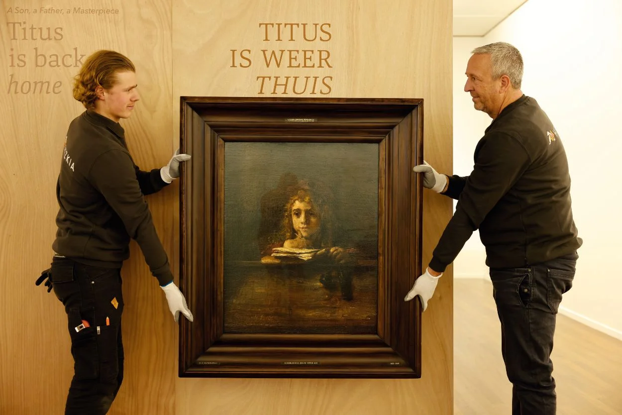 Aankomst van 'Titus' in Amsterdam