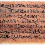 Voorbeeld van hiëratische schrift, ca. 1455 v.Chr.